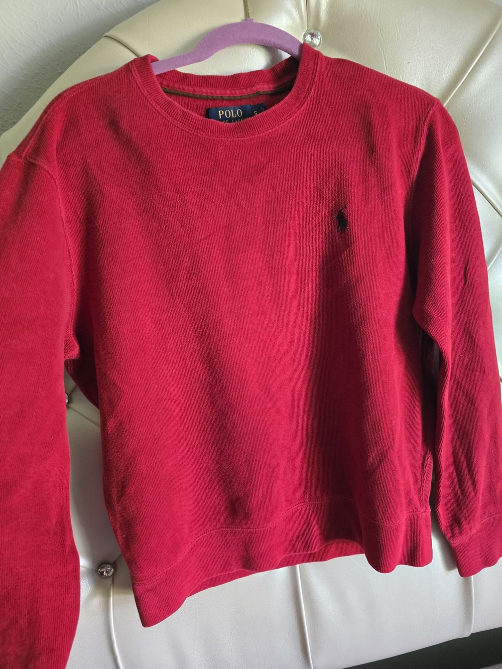 Polo by Ralph Lauren Men Red Crewneck Sweatshirt